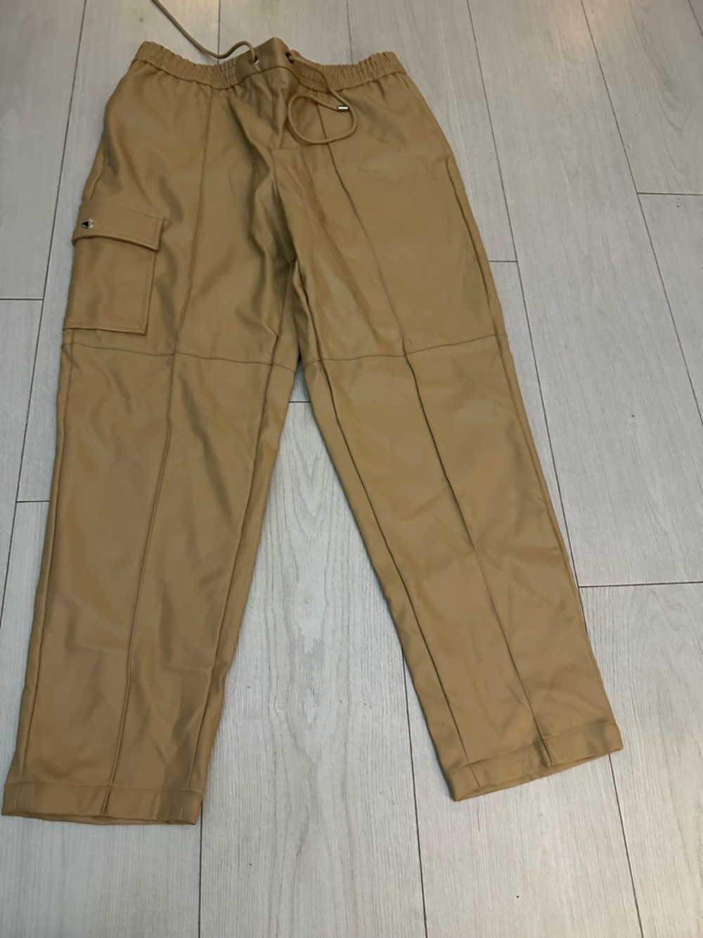 NWOT Calvin Klein Cargo Pants vegan/PU leather
